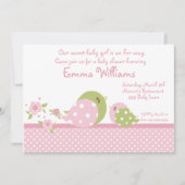 Safari Babiez Birdie Baby shower Uitnodiging (Voorkant)