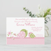 Safari Babiez Birdie Baby shower Uitnodiging (Staand voorkant)