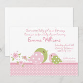 Safari Babiez Birdie Baby shower Uitnodiging (Voorkant / Achterkant)