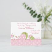 Safari Babiez Birdie Baby shower Uitnodiging (Staand voorkant)