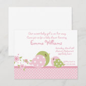 Safari Babiez Birdie Baby shower Uitnodiging (Voorkant / Achterkant)