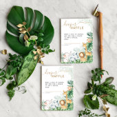 Safari Baby Animals Baby shower Diaper Raffle Informatiekaartje