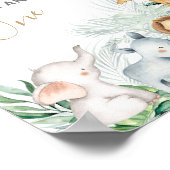 Safari Baby Animals Baby shower Sweet Favors Poster (Hoek)