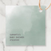 Safari Baby Animals Greenery Baby shower pop Bedankjes Labels (Achterkant)