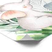 Safari Baby Animals Greenery Baby shower welkom Poster (Hoek)