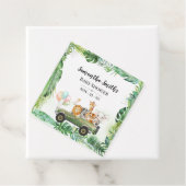 Safari Baby Animals Oerwoud Tropisch Baby shower Bedankjes Labels (In situ)