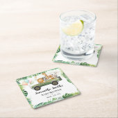 Safari Baby Animals Oerwoud Tropisch Baby shower Kartonnen Onderzetters (Insitu)