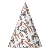 Safari Baby Animals Patroon Feesthoedjes (Links)