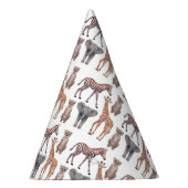 Safari Baby Animals Patroon Feesthoedjes (Rechts)