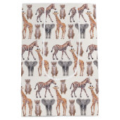 Safari Baby Animals Patroon Medium Cadeauzakje (Achterkant)