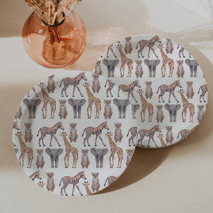 Safari Baby Animals Patroon Papieren Bordje