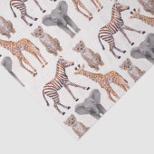 Safari Baby Animals Patroon Tissuepapier (Detail)