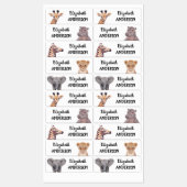 Safari Baby Animals Persoonlijke naam Kinder Labels (Vel)