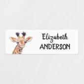 Safari Baby Animals Persoonlijke naam Kinder Labels (Design 1)