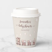 Safari Baby Animals Train Baby shower Papieren Bekers (Voorkant)