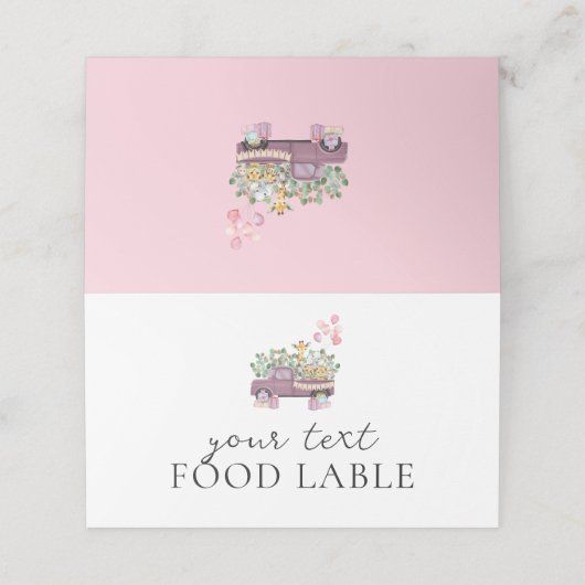 Safari Baby Animals Vragen 1e verjaardag Plaatskaartje (Buitenkant ongevouwen)