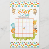 Safari Baby Bingo Game with Animals (Voorkant)