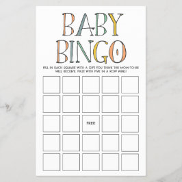 Safari Baby Bingo spel Flyer