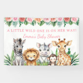 Safari Baby Borrel Custom Banner - Jungle Dieren (Horizontaal)