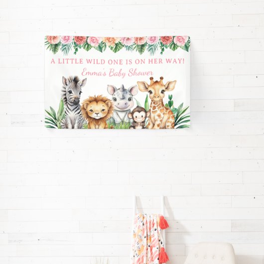 Safari Baby Borrel Custom Banner - Jungle Dieren (Insitu)
