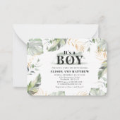 Safari Baby Boy Douche Uitnodiging Kaart (Voorkant)