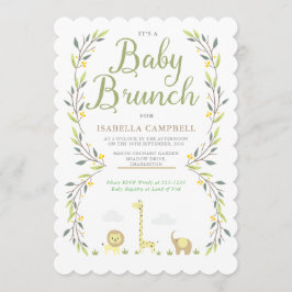 Safari Baby Brunch Uitnodiging