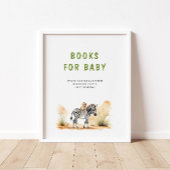 Safari Baby Dieren Baby shower Boeken voor Baby Poster