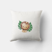 Safari Baby Geboorte Stats Nursery  Kussen (Achterkant)