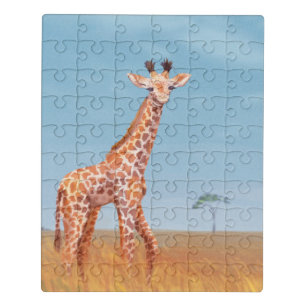 Safari Baby Giraffe schilderen Puzzel