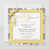 Safari Baby Invitation Square Kaart (Achterkant)