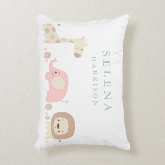 Safari Baby/Kinderen Nursery Kussen (Voorkant(Verticaal))