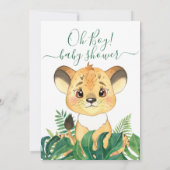 Safari Baby Neutrale uitnodiging (Achterkant)