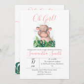 Safari Baby Neutrale Uitnodiging (Voorkant / Achterkant)