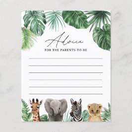 Safari Baby shower Advies Kaart