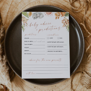 SAFARI Baby shower Advies & Voorspellingen Kaart