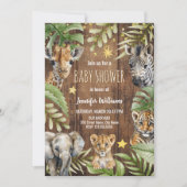 Safari Baby shower Baby Dieren Kaart (Voorkant)