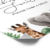 Safari Baby shower Baby's zijn lief teken Poster (Hoek)