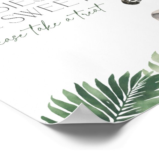 Safari Baby shower Baby's zijn Sweet Treats Sign Poster (Hoek)