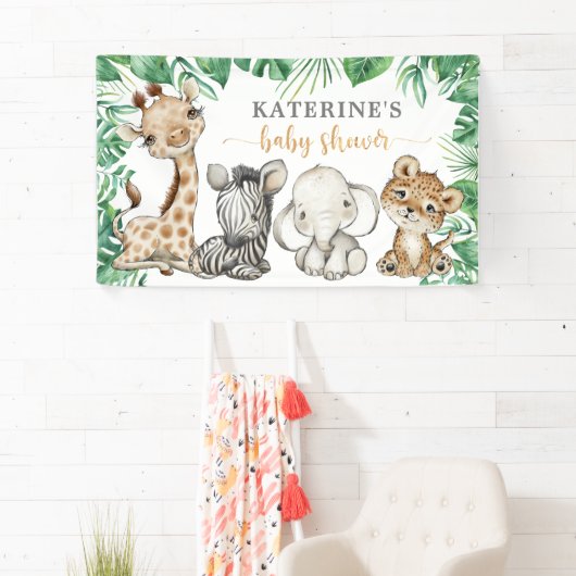 Safari Baby shower Banner (Insitu)