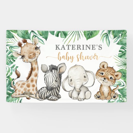 Safari Baby shower Banner (Horizontaal)