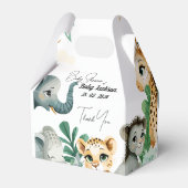 Safari Baby shower Bedankdoosjes (Achterkant)