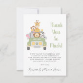 Safari Baby shower Bedankkaart (Voorkant)