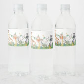 Safari Baby shower Beverage Label Set Waterfles Etiket (Flessen)