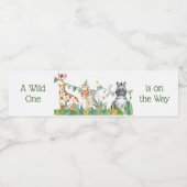 Safari Baby shower Beverage Label Set Waterfles Etiket (Enkel label)