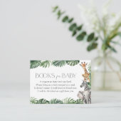 Safari Baby shower Boeken voor Baby Informatiekaartje (Staand voorkant)