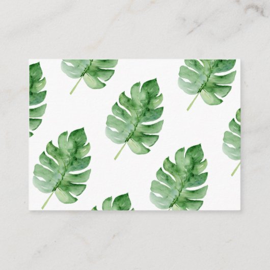 Safari Baby shower Book Request Enclosure Kaart (Achterkant)