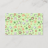Safari Baby shower Book Request Enclosure Kaart Visitekaartje (Achterkant)