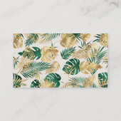 Safari Baby shower Book Request Green Gold Ecru Informatiekaartje (Achterkant)