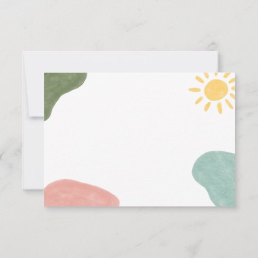 Safari Baby shower Books for Baby Kaart (Achterkant)