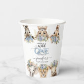Safari Baby shower Boy Schattige Oerwoud Dieren Papieren Bekers (Achterkant)